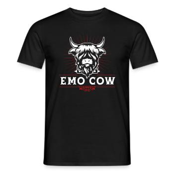 Scottish Highland Cattle Cow - Männer T-Shirt - Schwarz - Vorne - AI Model Male 178 light (178cm)