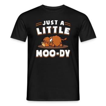 Scottish Highland Cattle Cow - Männer T-Shirt - Schwarz - Vorne - AI Model Male 178 light (178cm)