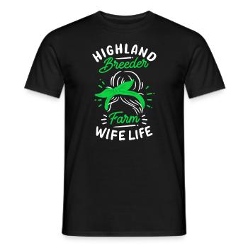 Scottish Highland Cattle Cow - Männer T-Shirt - Schwarz - Vorne - AI Model Male 178 light (178cm)