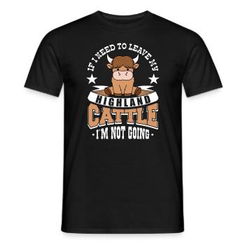 Scottish Highland Cattle Cow - Männer T-Shirt - Schwarz - Vorne - AI Model Male 178 light (178cm)