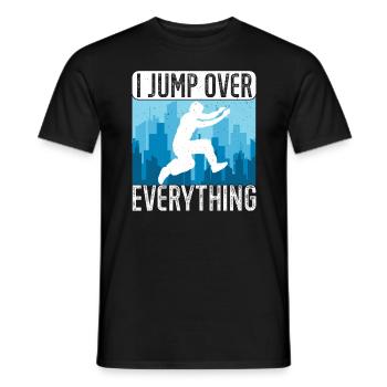 Parkour Freerunning Traceur - Männer T-Shirt - Schwarz - Vorne - AI Model Male 178 light (178cm)