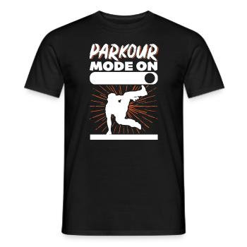 Parkour Freerunning Traceur - Männer T-Shirt - Schwarz - Vorne - AI Model Male 178 light (178cm)