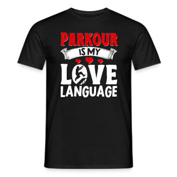 Parkour Freerunning Traceur - Männer T-Shirt - Schwarz - Vorne - AI Model Male 178 light (178cm)