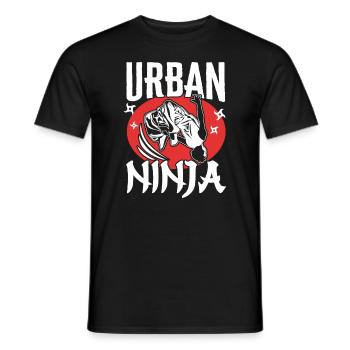 Parkour Freerunning Traceur - Männer T-Shirt - Schwarz - Vorne - AI Model Male 178 light (178cm)