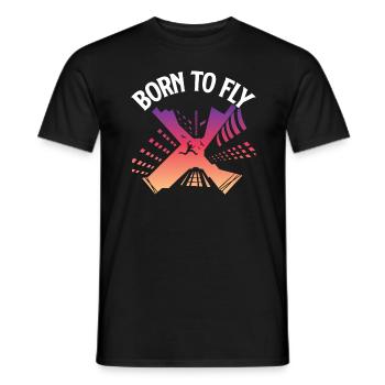 Parkour Freerunning Traceur - Männer T-Shirt - Schwarz - Vorne - AI Model Male 178 light (178cm)