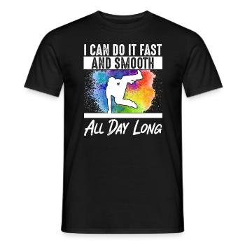 Parkour Freerunning Traceur - Männer T-Shirt - Schwarz - Vorne - AI Model Male 178 light (178cm)