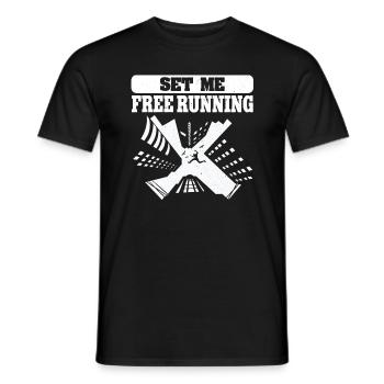 Parkour Freerunning Traceur - Männer T-Shirt - Schwarz - Vorne - AI Model Male 178 light (178cm)