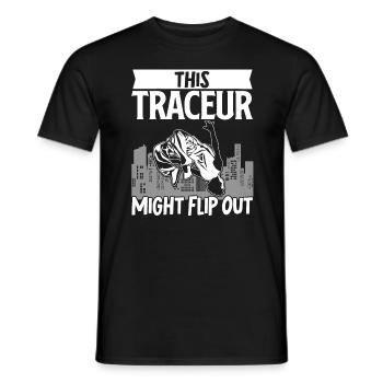 Parkour Freerunning Traceur - Männer T-Shirt - Schwarz - Vorne - AI Model Male 178 light (178cm)