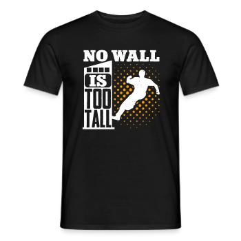 Parkour Freerunning Traceur - Männer T-Shirt - Schwarz - Vorne - AI Model Male 178 light (178cm)