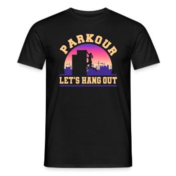 Parkour Freerunning Traceur - Männer T-Shirt - Schwarz - Vorne - AI Model Male 178 light (178cm)