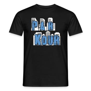 Parkour Freerunning Traceur - Männer T-Shirt - Schwarz - Vorne - AI Model Male 178 light (178cm)