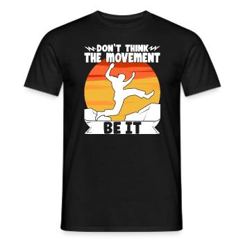 Parkour Freerunning Traceur - Männer T-Shirt - Schwarz - Vorne - AI Model Male 178 light (178cm)