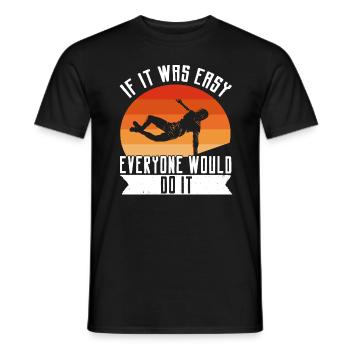 Parkour Freerunning Traceur - Männer T-Shirt - Schwarz - Vorne - AI Model Male 178 light (178cm)