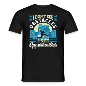 Parkour Freerunning Traceur - Männer T-Shirt - Schwarz - Vorne - AI Model Male 178 light (178cm)