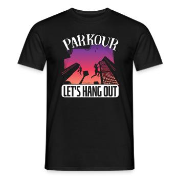Parkour Freerunning Traceur - Männer T-Shirt - Schwarz - Vorne - AI Model Male 178 light (178cm)