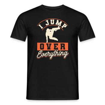 Parkour Freerunning Traceur - Männer T-Shirt - Schwarz - Vorne - AI Model Male 178 light (178cm)