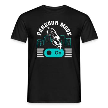 Parkour Freerunning Traceur - Männer T-Shirt - Schwarz - Vorne - AI Model Male 178 light (178cm)