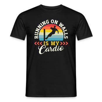 Parkour Freerunning Traceur - Männer T-Shirt - Schwarz - Vorne - AI Model Male 178 light (178cm)