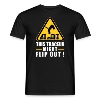 Parkour Freerunning Traceur - Männer T-Shirt - Schwarz - Vorne - AI Model Male 178 light (178cm)
