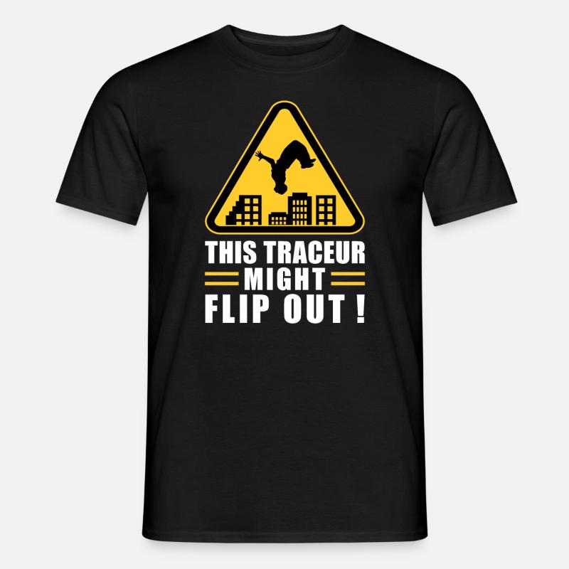 Parkour Freerunning Traceur - Männer T-Shirt - Schwarz