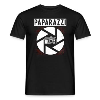 Photography Camera Lens Retro - Männer T-Shirt - Schwarz - Vorne - AI Model Male 178 light (178cm)
