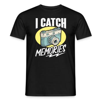 Photography Camera Lens Retro - Männer T-Shirt - Schwarz - Vorne - AI Model Male 178 light (178cm)