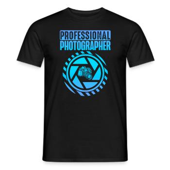 Photography Camera Lens - Männer T-Shirt - Schwarz - Vorne - AI Model Male 178 light (178cm)
