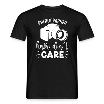 Photography Camera Lens - Männer T-Shirt - Schwarz - Vorne - AI Model Male 178 light (178cm)