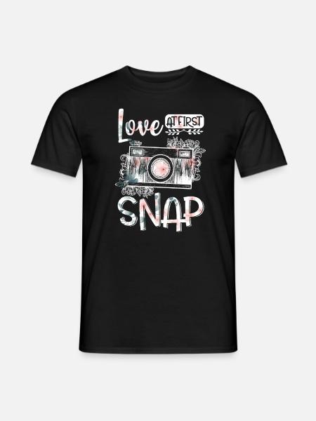 Photography Camera Lens Watercolor - Männer T-Shirt - Schwarz