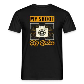 Photography Camera Lens My Shoot - Männer T-Shirt - Schwarz - Vorne - AI Model Male 178 light (178cm)