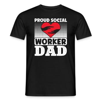 School Social Work Month Hands - Men's T-Shirt - black - Front - AI Model Male 178 light (178cm)