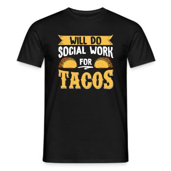 Le Mois du travail social à l’école fera l’affaire - T-shirt homme - noir - Devant - AI Model Male 178 light (178cm)