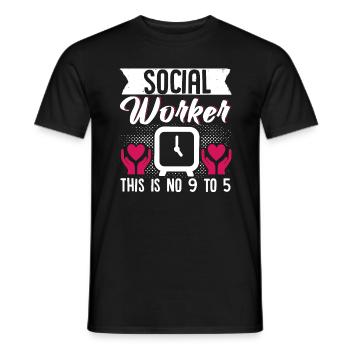 School Social Work Month Hands - Men's T-Shirt - black - Front - AI Model Male 178 light (178cm)