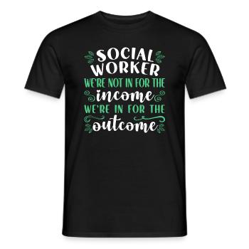 School Social Work Month Social - Men's T-Shirt - black - Front - AI Model Male 178 light (178cm)