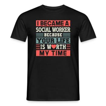 School Social Work Month I Becae A - Männer T-Shirt - Schwarz - Vorne - AI Model Male 178 light (178cm)