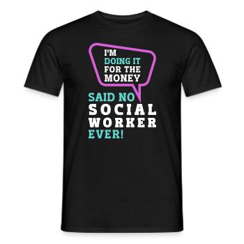 School Social Work Month IM Doing - Men's T-Shirt - black - Front - AI Model Male 178 light (178cm)