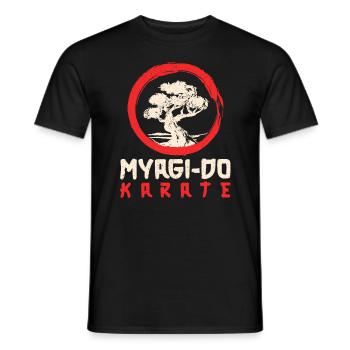 Karate Black Belt Gi Uniform - Männer T-Shirt - Schwarz - Vorne - AI Model Male 178 light (178cm)