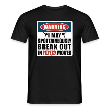 Karate Black Belt Gi Uniform - Männer T-Shirt - Schwarz - Vorne - AI Model Male 178 light (178cm)
