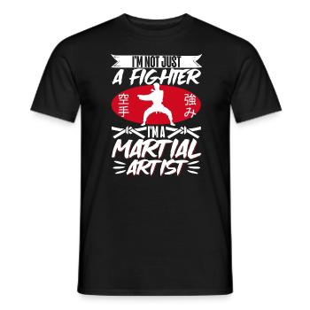 Karate Black Belt Gi Uniform I'M - Männer T-Shirt - Schwarz - Vorne - AI Model Male 178 light (178cm)