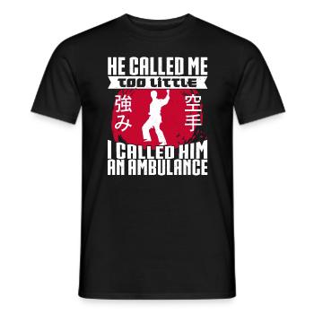 Karate Black Belt Gi Uniform He - Männer T-Shirt - Schwarz - Vorne - AI Model Male 178 light (178cm)