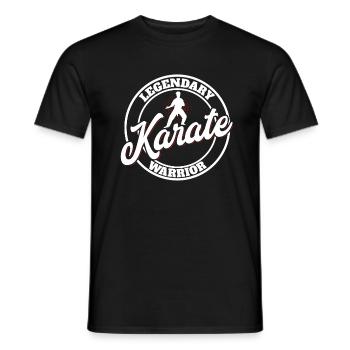 Karate Black Belt Gi Uniform - Männer T-Shirt - Schwarz - Vorne - AI Model Male 178 light (178cm)