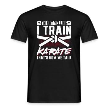 Karate Black Belt Gi Uniform I'M - Männer T-Shirt - Schwarz - Vorne - AI Model Male 178 light (178cm)
