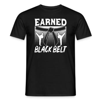 Karate Black Belt Gi Uniform - Männer T-Shirt - Schwarz - Vorne - AI Model Male 178 light (178cm)