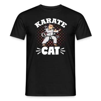 Karate Black Belt Gi Uniform - Männer T-Shirt - Schwarz - Vorne - AI Model Male 178 light (178cm)