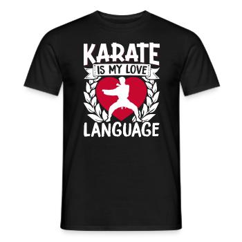Karate Black Belt Gi Uniform - Männer T-Shirt - Schwarz - Vorne - AI Model Male 178 light (178cm)