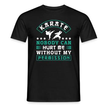 Karate Black Belt Gi Uniform - Männer T-Shirt - Schwarz - Vorne - AI Model Male 178 light (178cm)