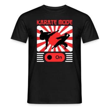 Karate Black Belt Gi Uniform - Männer T-Shirt - Schwarz - Vorne - AI Model Male 178 light (178cm)