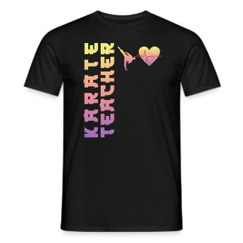 Karate Black Belt Gi Uniform - Männer T-Shirt - Schwarz - Vorne - AI Model Male 178 light (178cm)
