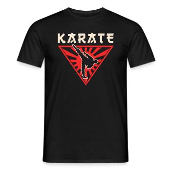 Karate Black Belt Gi Uniform - Männer T-Shirt - Schwarz - Vorne - AI Model Male 178 light (178cm)