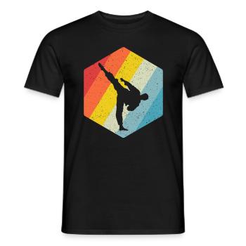 Karate Black Belt Gi Uniform - Männer T-Shirt - Schwarz - Vorne - AI Model Male 178 light (178cm)